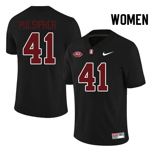 Women #41 Anson Pulsipher Stanford Cardinal 2024 ACC Conference College Football Jerseys Stitched-Bl